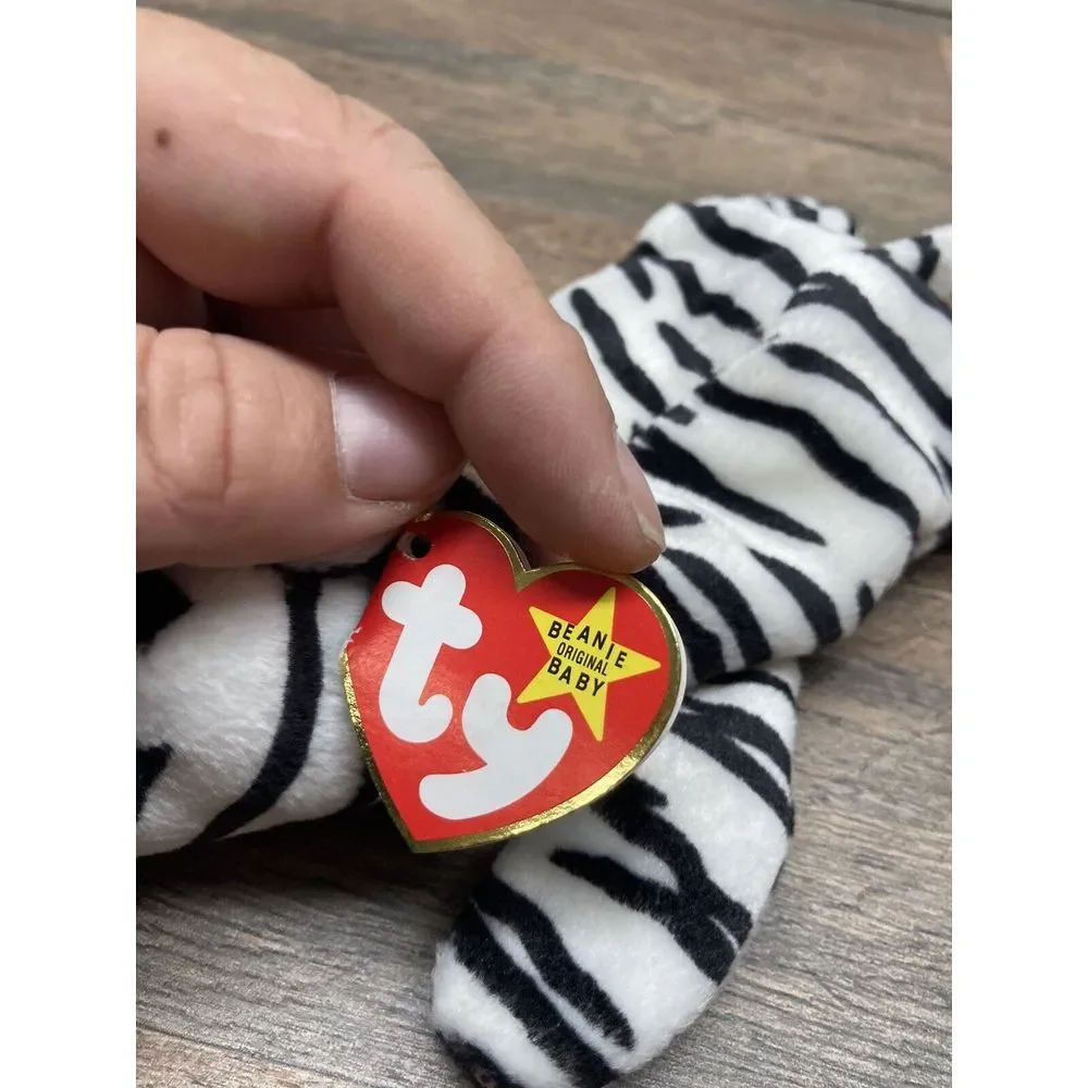 TY Beanie Baby - BLIZZARD the White Tiger (9 inch)‎